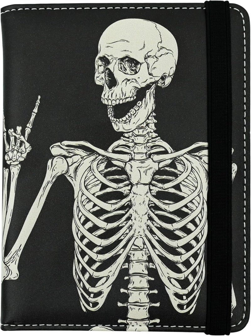 bassyil OK Skull Passport Holder for Women and Men PU Leather Passport Cover for Travel - Image 1